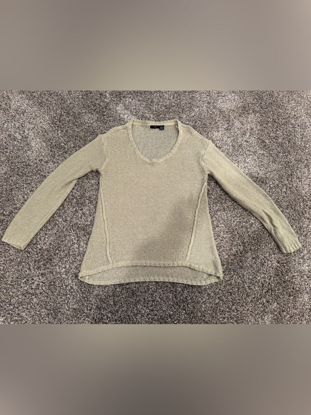 RDI Light Beige Scoop Neck Knit Sweater